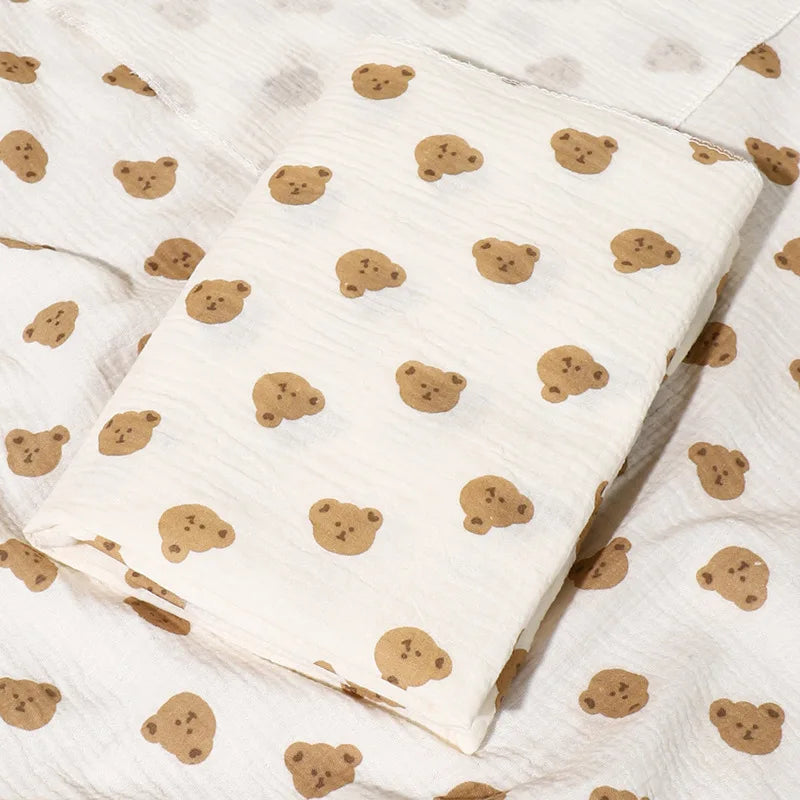 Two cotton muslin baby receiving blankets, soft and breathable swaddle blankets for newborns, ideal for girls and boys.