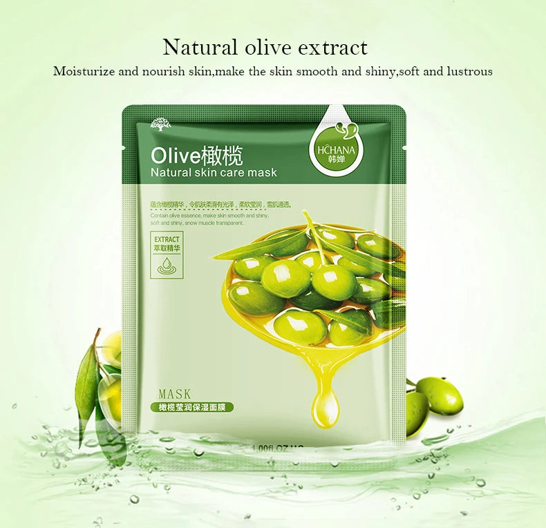 30pcs Fresh Fruits Facial Masks Face skincare Moisturizing Firming Hydrating Korean Face Mask Facial Skin Care Prodcuts