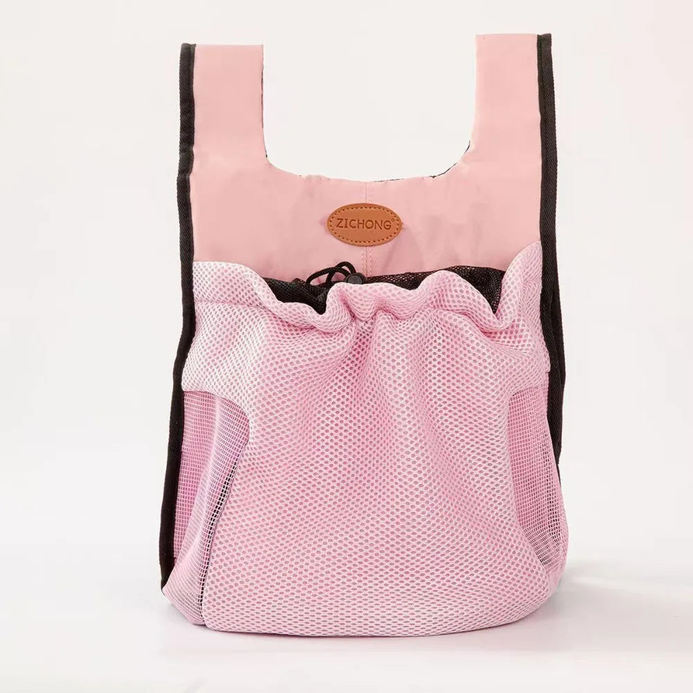 Breathable Pet Chest Shoulder Bag Double Shoulder Adjustable Pet Travel Bag Foldable Cycling Pet Backpack Outdoor Hiking