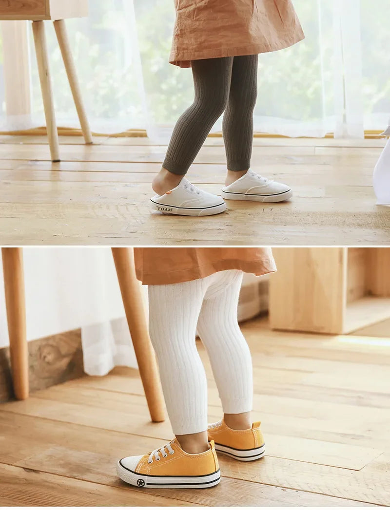 Spring Autumn Baby Boys Girls Pants Newborn Girl Leggings Tights Cotton Stretch Kids Children Knitting Trousers For 0 to 6Years