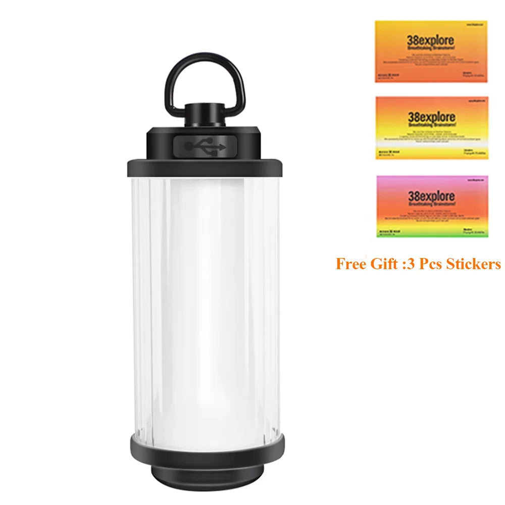 NEW USB Rechargeable Flashlight Powerful 3000mAh Mini LED Camping Lanterns Warm White Light Haning 38 Explore Camp Light Outdoor