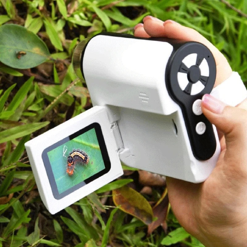 Digital Microscope 1200X USB Microscope Coin Microscope with LED Light 2inch LCD Screen Microscope for Kids Adults 37JD