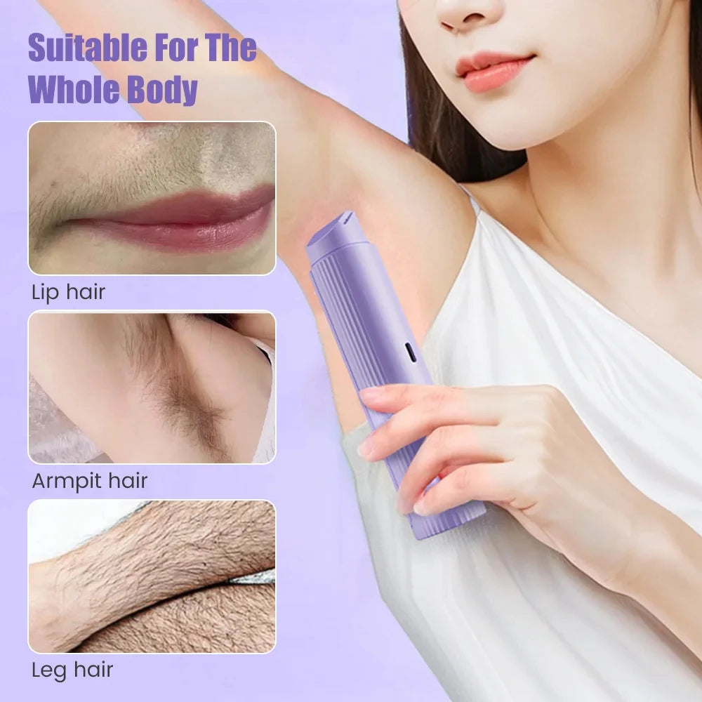 2026 New 2in1 Electric Razor for Women Painless Hair Removal Rechargeable Body Trimmer Underarm Mustache Epilator Shaver