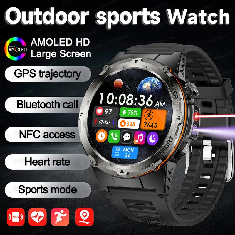 NEW Top Popular Outdoors GPS tracker Sports Smart Watch Men 500mAh NFC HD Call IP68 depth waterproof Smart Watch T-REX3 Men
