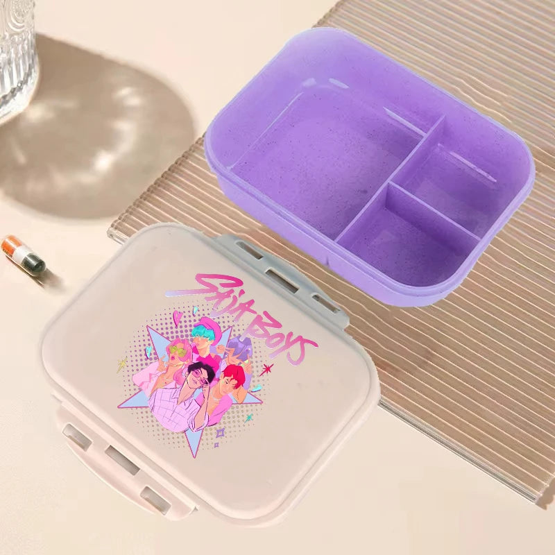I YAN Demon Hunters anime lunch box with large capacity food storage container, ideal for kids' school lunches and picnics.