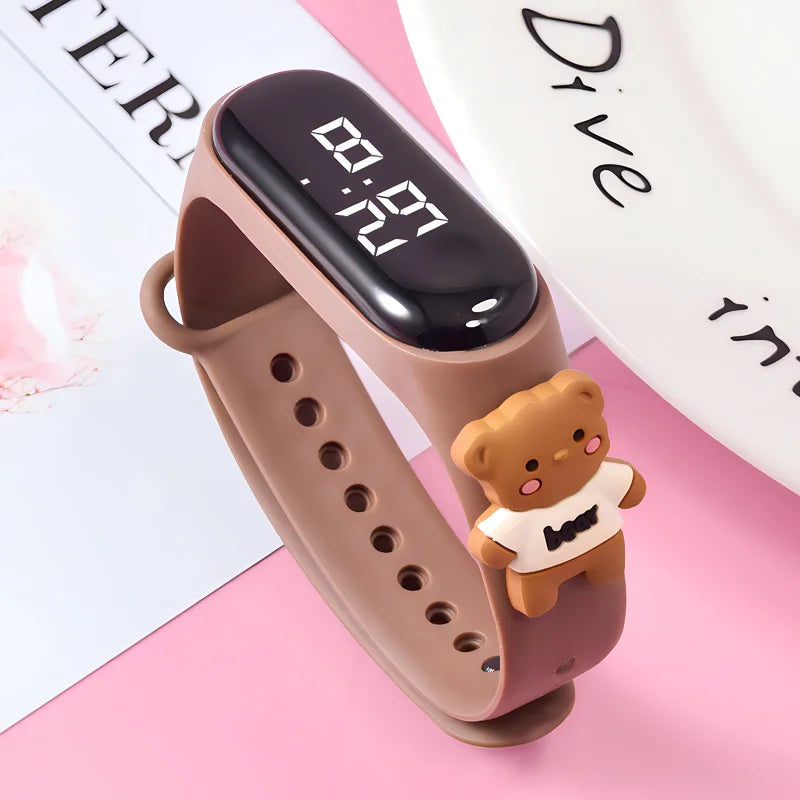 Waterproof Children's Smart Watch Cartoon LED Digital – Fun Electronics Wristwatch Birthday Gift for Kids Age 2-15 - I YAN