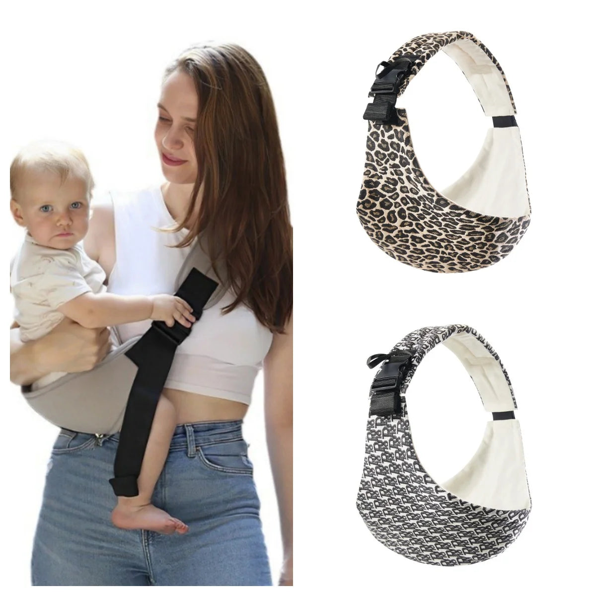 Baby Safety Carrier Leopard Pattern Portable – Front Hug Hip Seat Waist Stool for Outings - I YAN
