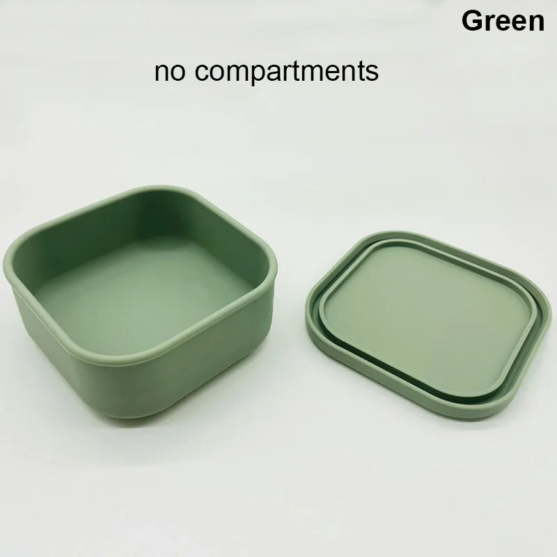 Silicone Lunch Box with 3 Compartments – Leakproof BPA Free Bento Box - I YAN
