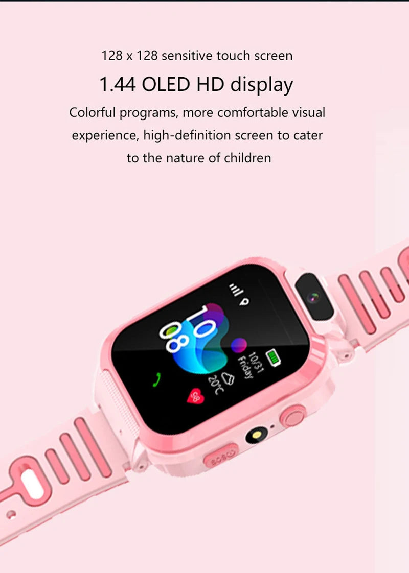 Kids Smart Watch SOS GPS Location Phone Call Sim Card Child Smart Watch Camera Waterproof Upgrade Watch For Kids Gift