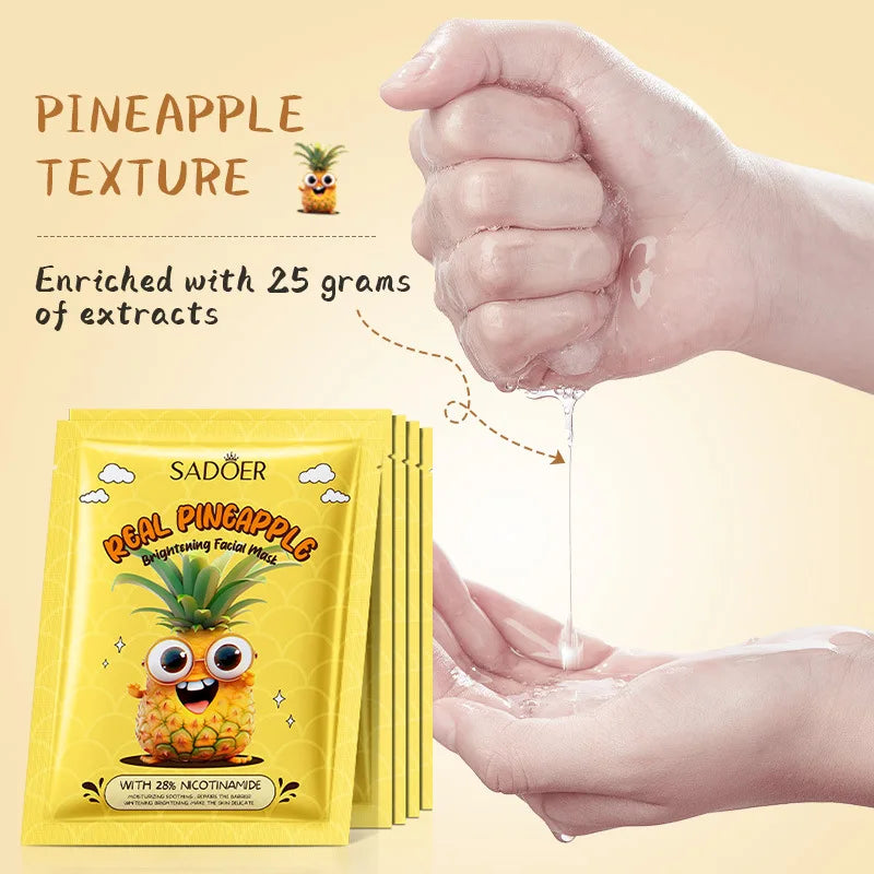 8pcs SADOER Fresh Fruits Face Mask Anti Wrinkle skincare Moisturizing Brightening Firming Hydrating Facial Masks Skin Care
