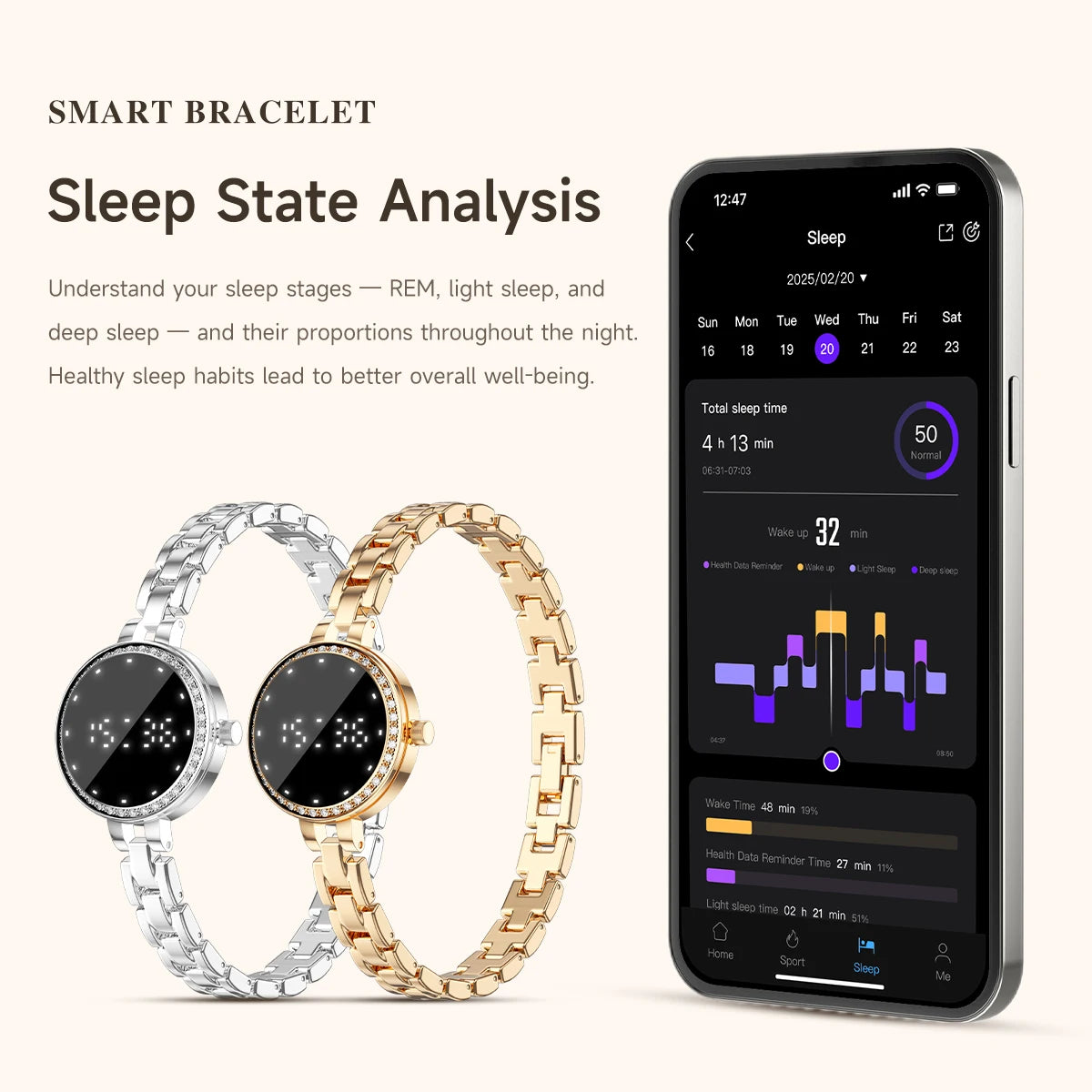 Fashionable Ladies Smart Watch Health Monitoring Female Wristwatch Outdoor Sports Fitness Tracker Bracelet Women L6 Smartwatch