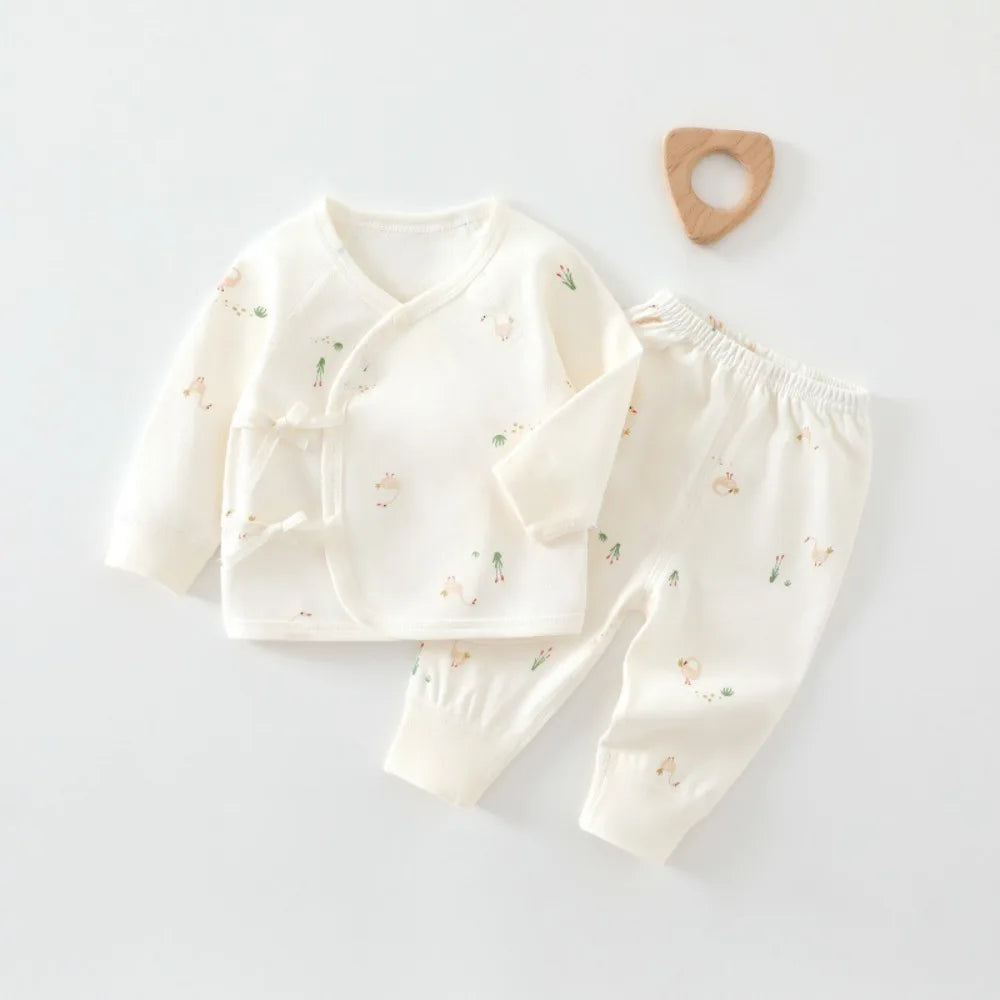 Baby Cartoon Cotton 2-Piece Set | Long Sleeve Top & Pants Newborn 0-6M - I YAN