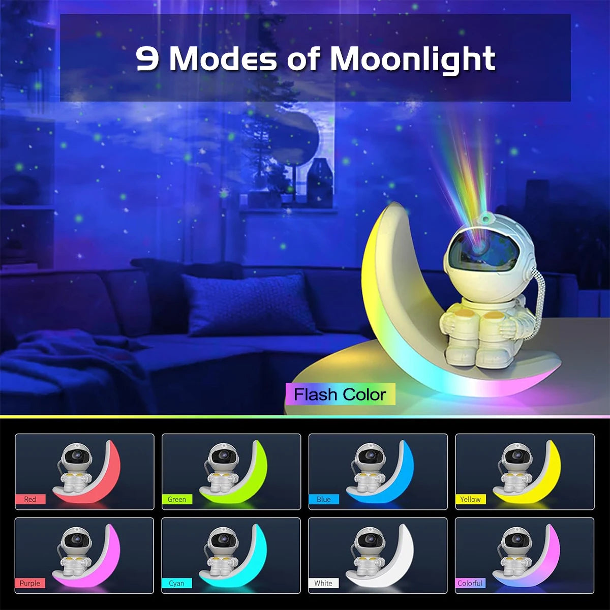Astronaut Galaxy Projector Moon Night Light Star Ceiling Projector Galaxy Light with Timer and Remote Starry Nebula LED Lamp