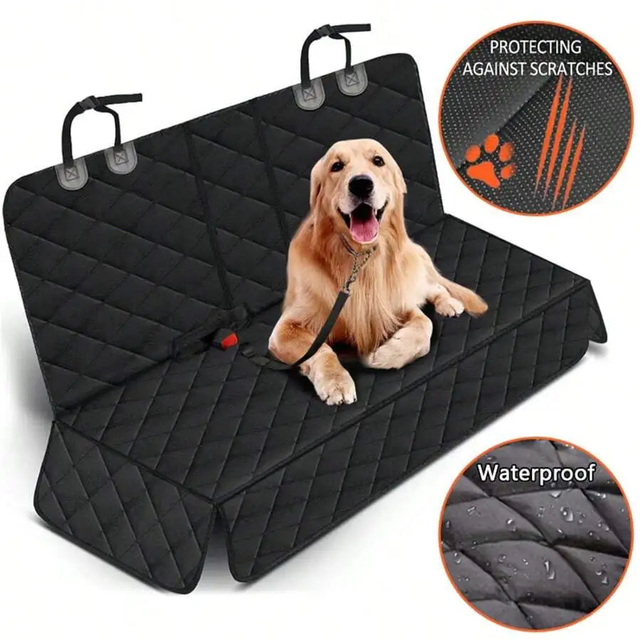 I YAN waterproof dog car seat cover with soft, durable fabric, nonslip backing, and scratch-proof protection for vehicle back seats.