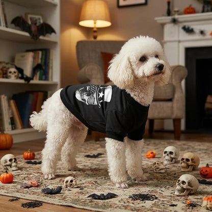 Halloween Dog Sweatshirt Pet Clothes Black Small Medium Dogs Cats Outfits Halloween Party Costume Holiday Dog Shirts Pet Apparel