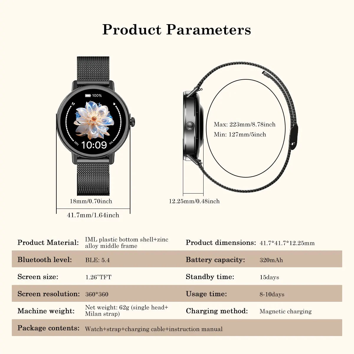 【World premiere】Blackview X30 Smartwatch 1.26" Display Lady's smartwatch Al voice assistant health monitoring Bluetooth call