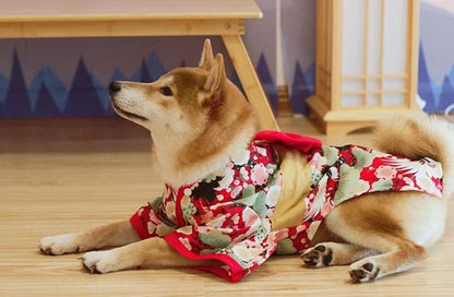 Festival Formal Pet Dog National Costume for Small Medium Dogs Japanese Style Puppy Cat Clothes French Bulldog Shiba Inu Kimono