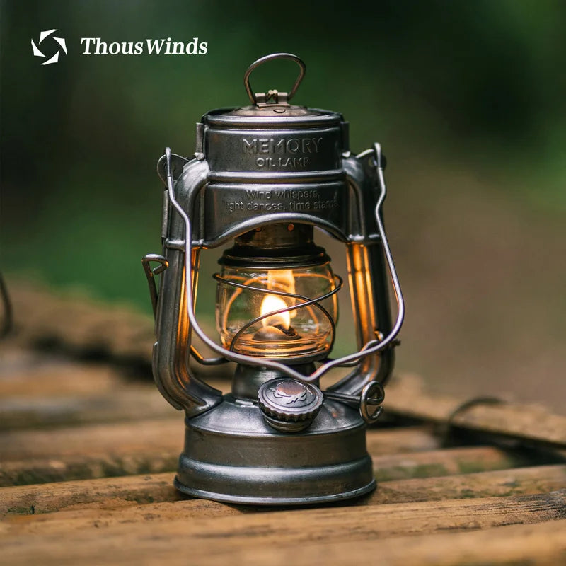Oil Lamp Outdoor Portable Mini Camping Lantern Emotion Retro Lights for Hike Picnic Backpack Camping Supplies