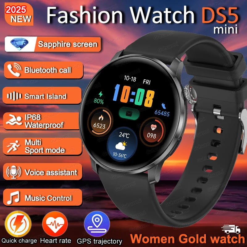 2026New Lady women Fashion Smart Watch Bluetooth Call Blood oxygen Health GPS Sport Outdoor Smartwatch for Women AMOLED Screen