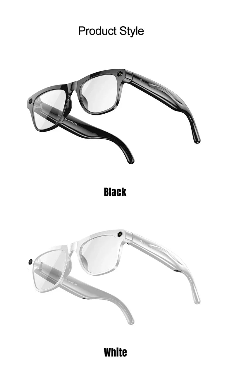 Lenovo 8K 4K AI HD Shooting Smart Glasses Multifunctional Camera Bluetooth Call Music VoicePlayer Translate Photochromic Glasses