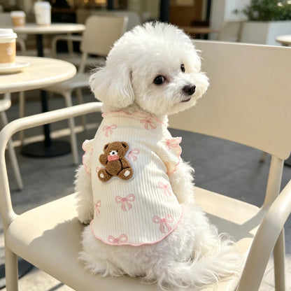 Breathable Lightweight Elastic Dog Tshirt Soft Pet Vest Summer Wear Comfortable for Small Dogs Cats Cute Design Pet Clothing