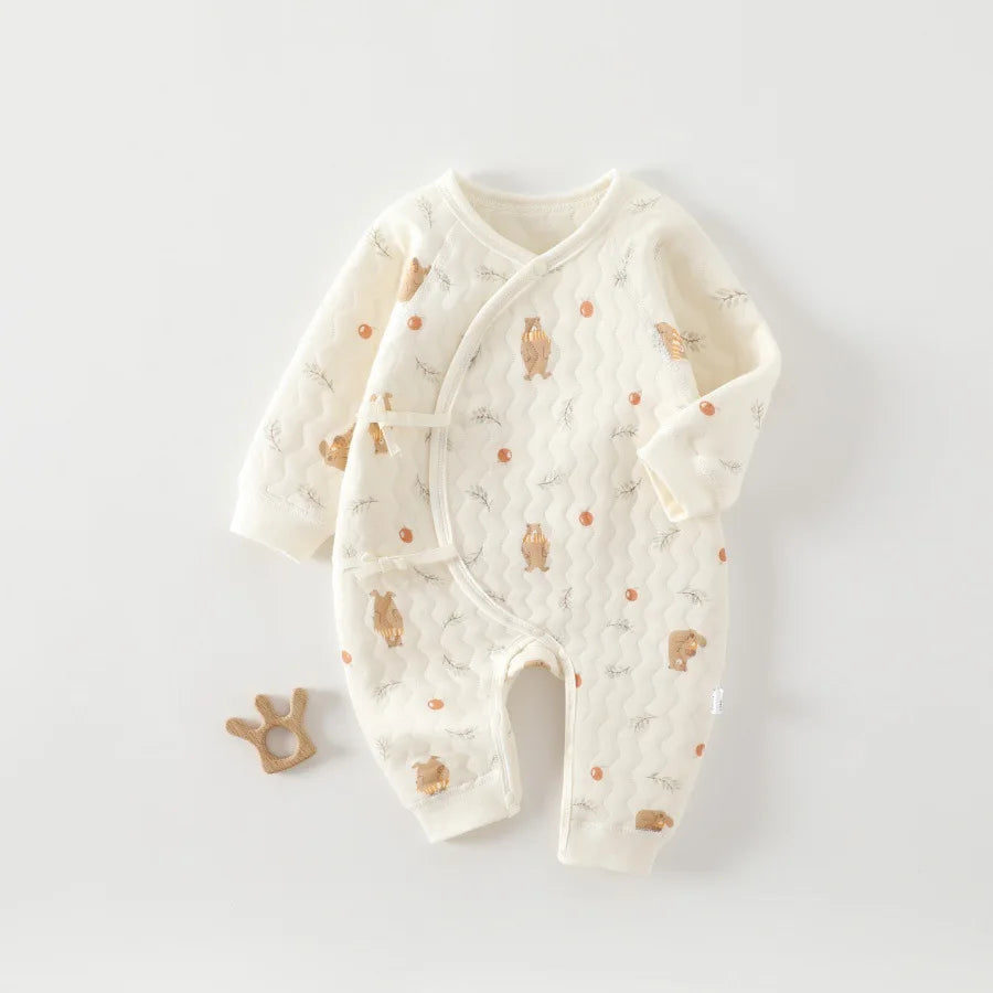 Baby Cotton Knit Jumpsuit | Soft Cartoon Romper for Newborns 0-3M - I YAN
