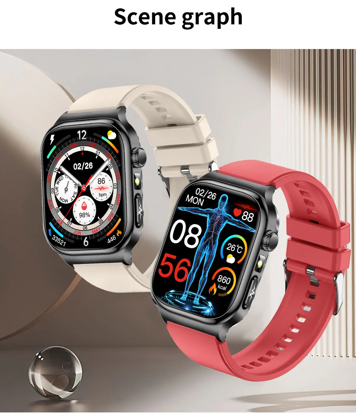 2025 New Precision detection ECG+PPG Uric acid Blood Fat SmartWatch Men Blood Pressure Blood oxygen Voice Call Health Smartwatch