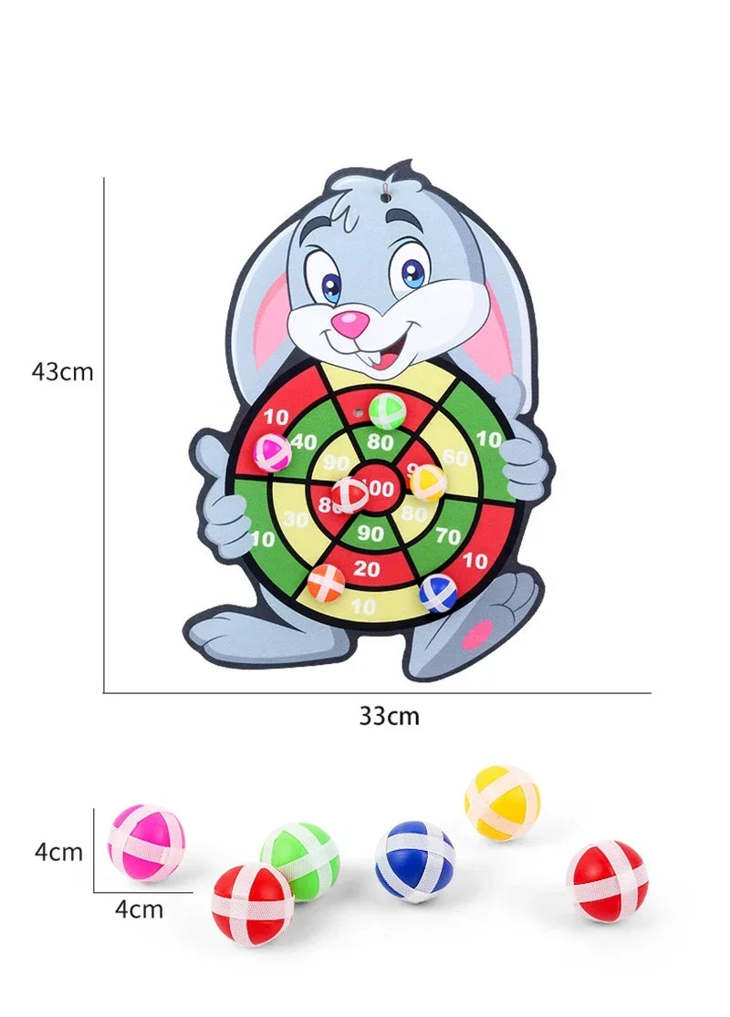 Kids Sticky Ball Dart Board – Indoor Montessori Game for Children 3-7 Years - I YAN