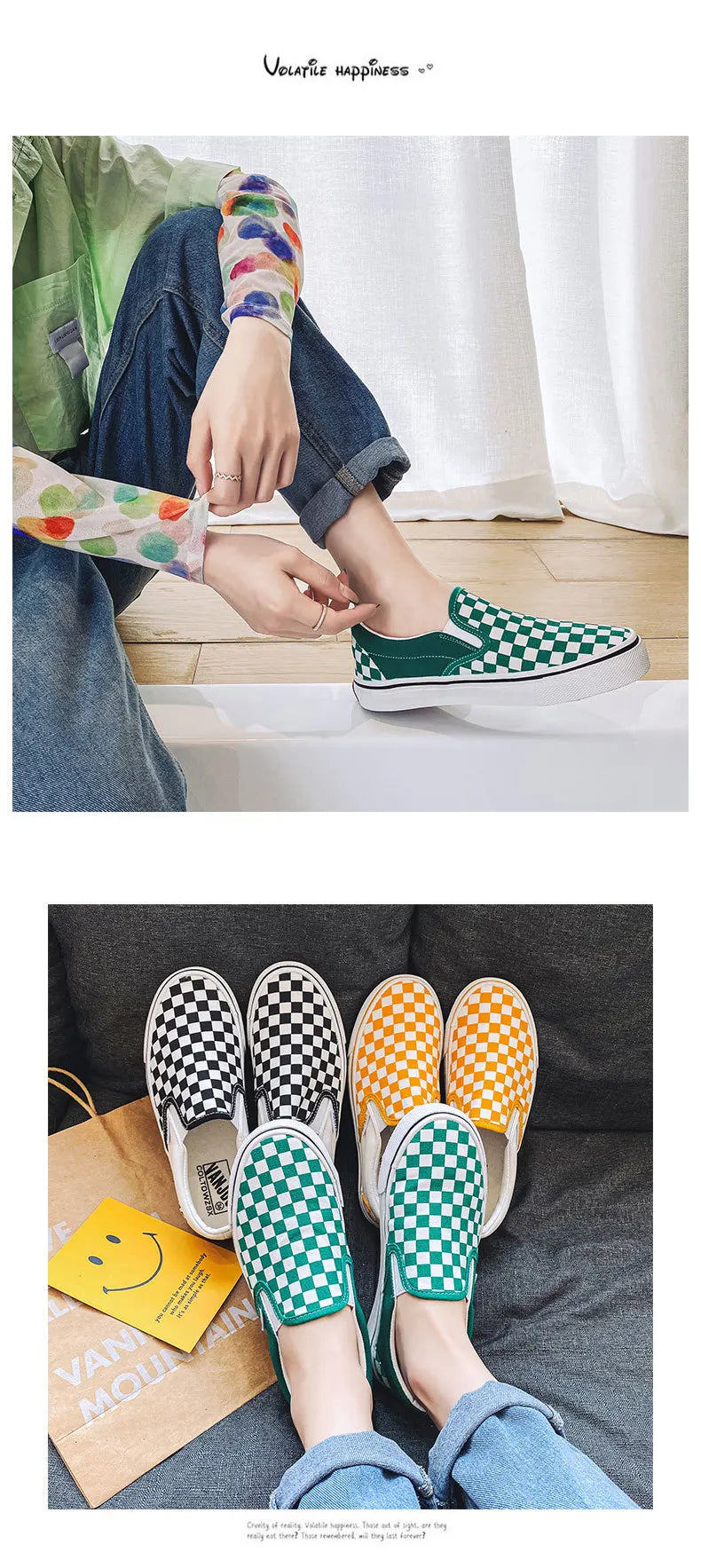 Children Spring Autumn Canvas Shoes Girls One Foot Slip on Shoes Kid Shoes Boys Soft Soled Comfortable Checkerboard Casual Shoes