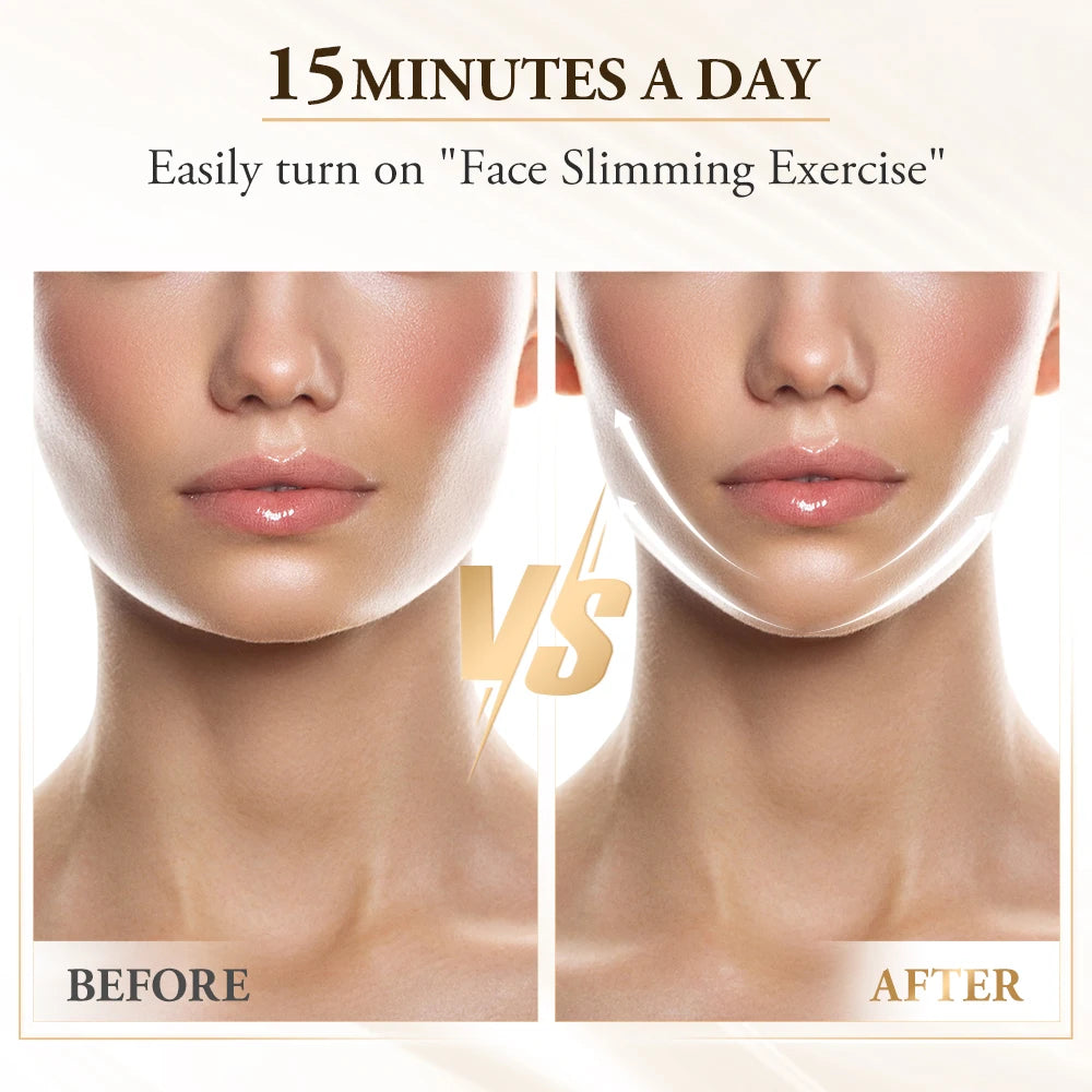 ANLAN V-Face Lifting Beauty Device 4-pole Double Chin Remove EMS Facial Slimming Red/Blue Light Heat Massage Face Lift Machine