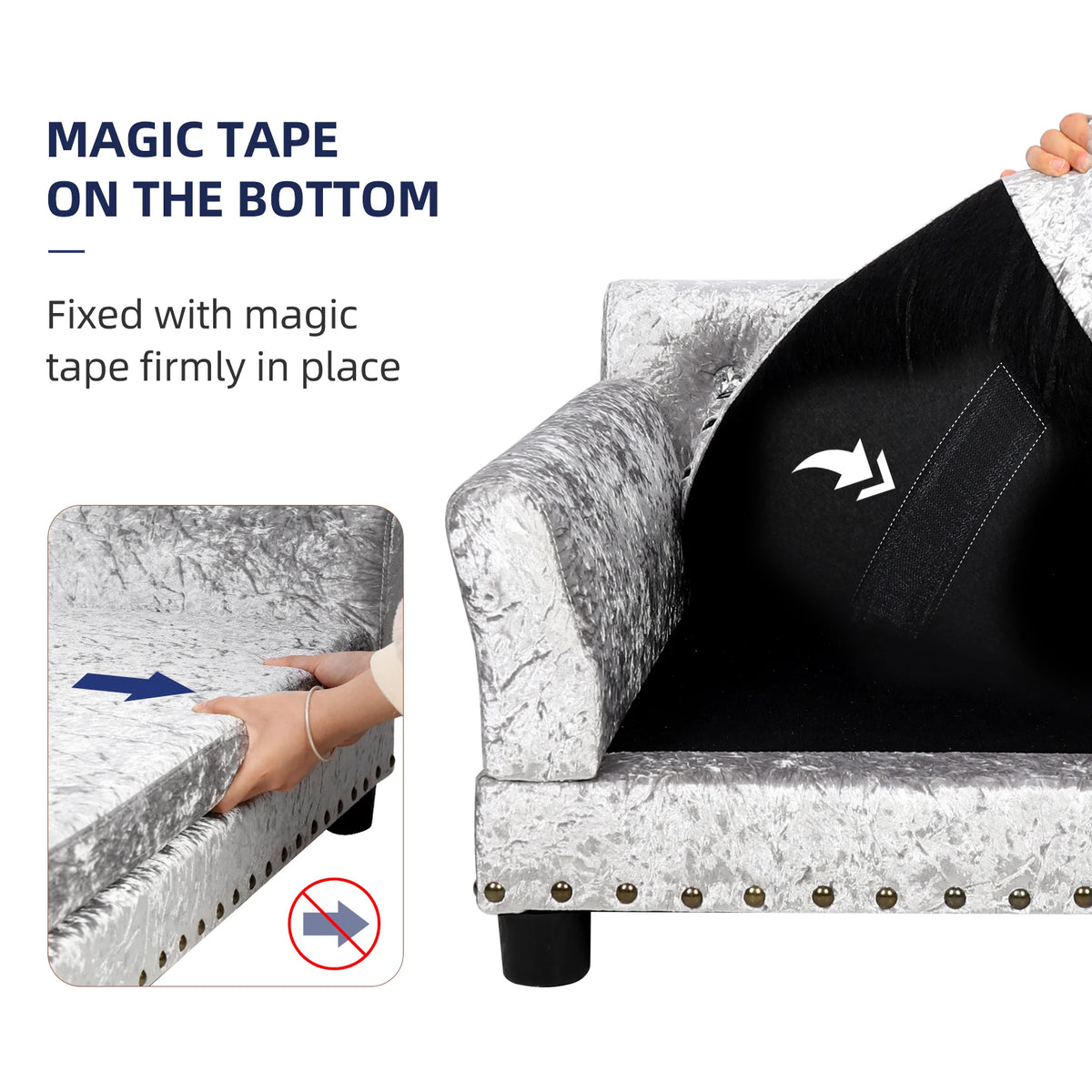 I YAN extra large dog sofa bed with removable sponge cushion, elevated lounge furniture for medium to large dogs.