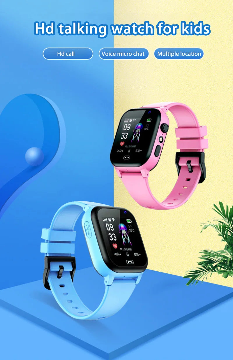 Kids Smart Watch 5G Multifunctional Waterproof IP57 SOS GPS Camera Call Sim Card Child Gifts Sport Watches Tracker 2026