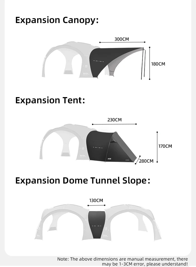 ShineTrip Outdoor Dome Tent Rainproof Sunproof Self Drive Waterproof Shade Coated Silver Canopy Camping Combination