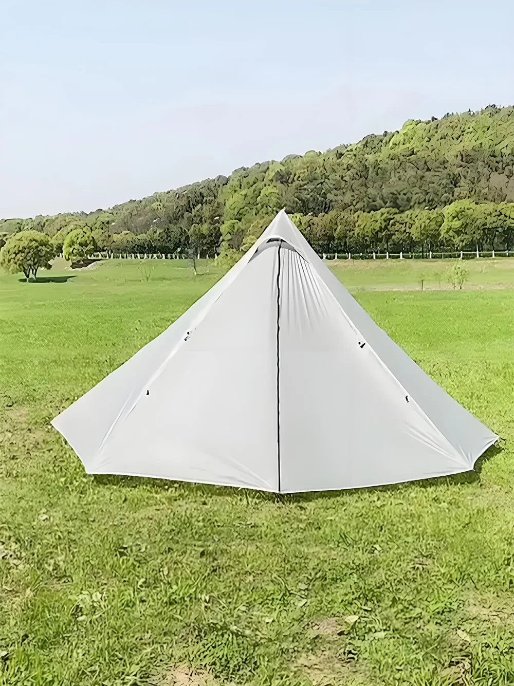 Camping Hot Tent with Chimney Window Outdoor Ultralight Tipi Teepee Tent Pyramid Double Layer Bushcraft 1 Person Tents Hot Tent