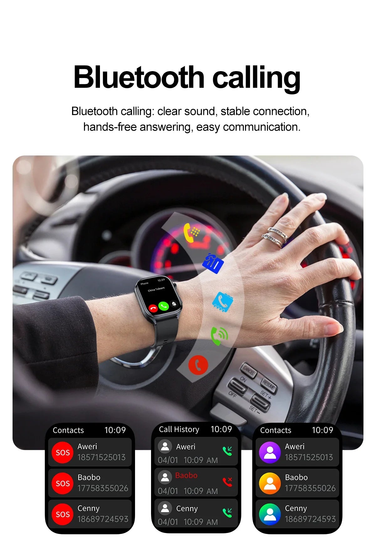 2025Nursing Level Uric Acid Blood lipids Smart Watch Men Blood Pressure ECG+PPG Clock Body Analysis Voice Call Health Smartwatch