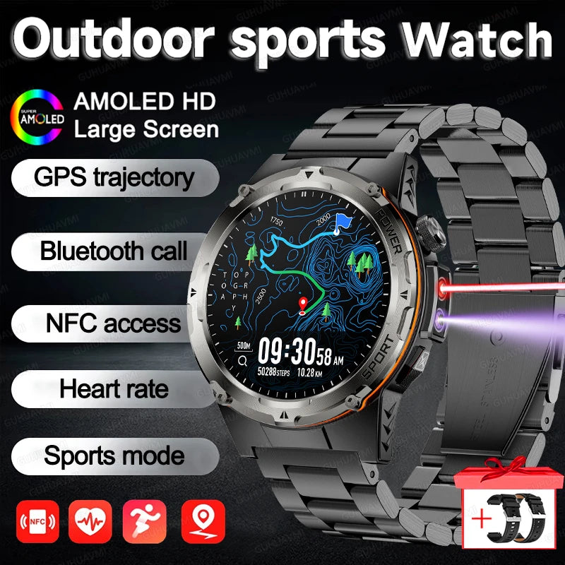NEW Top Popular Outdoors GPS tracker Sports Smart Watch Men 500mAh NFC HD Call IP68 depth waterproof Smart Watch T-REX3 Men