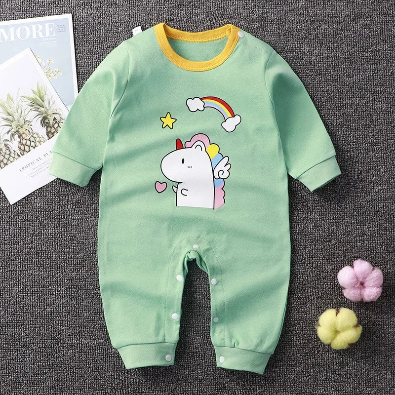 0-2 Age Baby Clothes Cartoon Long Sleeve Climbing Clothes Spring Autumn Newborn Underwear Jumpsuit Infantil Bodysuits Pajamas