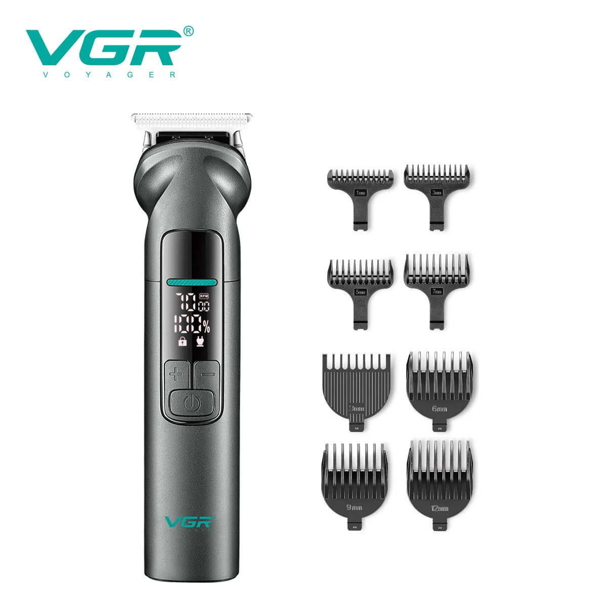 VGR 6-in-1 Multi functional Hair Trimming Set Men's Hair Clipper Shaver Ear and Nose Hair Private Hair Removal Device V-096