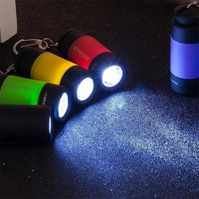 Led micro pocket flashlight portable USB rechargeable keychain flashlight waterproof home Outdoor Hiking Camping flashlight