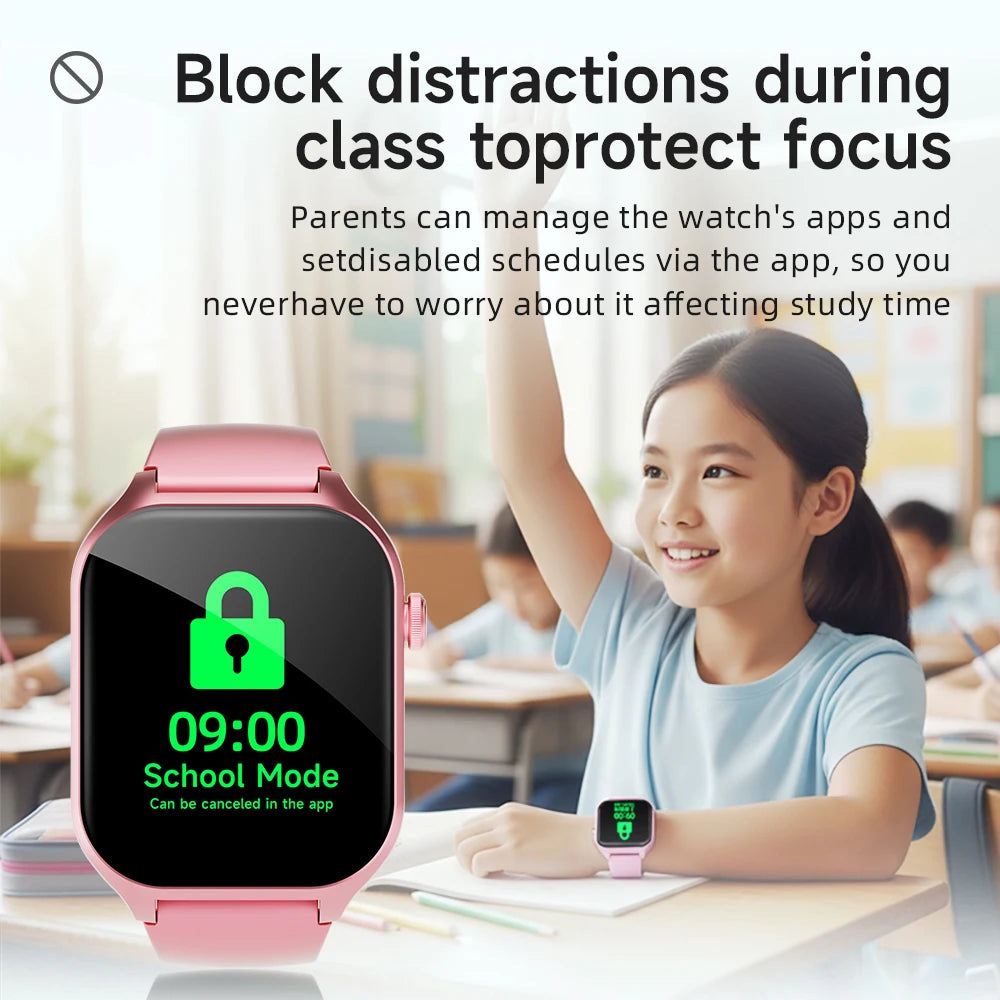 New Smart Watches 4G Kids GPS AGPS LBS SOS Music Playback Camera Smartwatch Waterproof Video Call 800mAh Boy Girl Children Gift