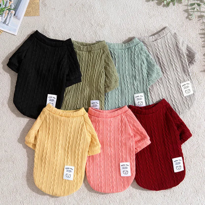 I YAN cozy knit sweater for cats and small to medium dogs, warm autumn winter pet wear, soft and comfortable pet clothing