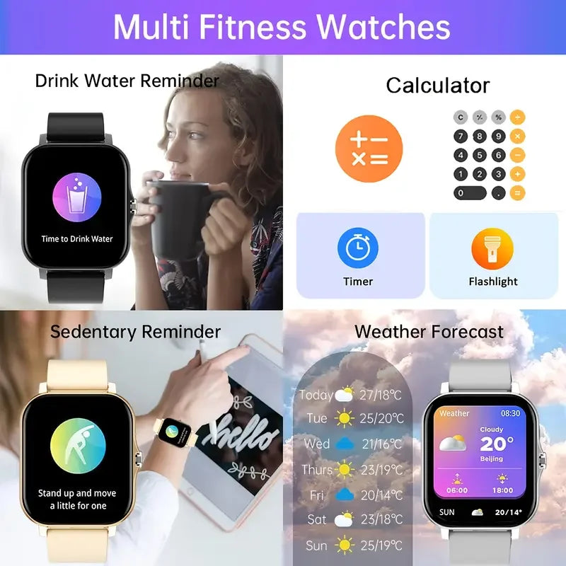 KESHUYOU  Smart Watch Bluetooth Talking Blood Oxygen/Blood Pressure Monitor Smart Watch for Women Men Holiday Gift