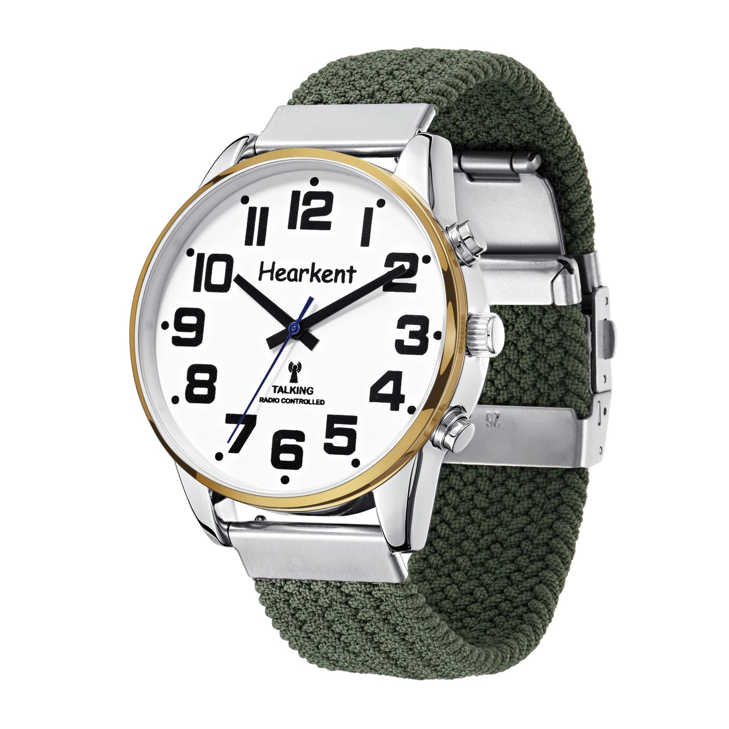 Hearkent English Talking Watch for Blind Men Visually Impaired with Alarm Hourly Chime Wristwatches Clock Big Number for Elderly - I YAN