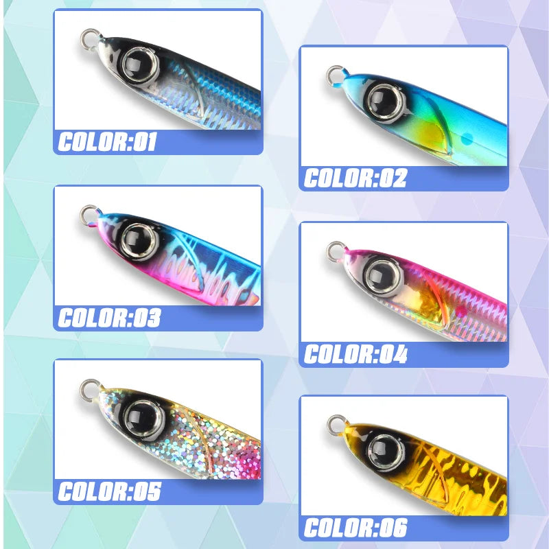 Sea Metal Jig False Bait 30g 45g 60g Lures Saltwater Fish Items Professional Tackle Fishing Lure Goods Perch Baits