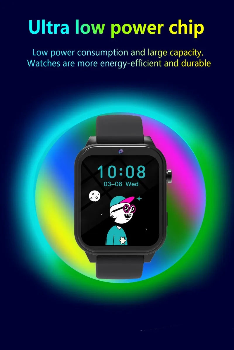 Children's Game Smartwatch 1.83" Display – Sleep Monitor Camera Alarm Clock Kids Bracelet Gift for Boys & Girls - I YAN