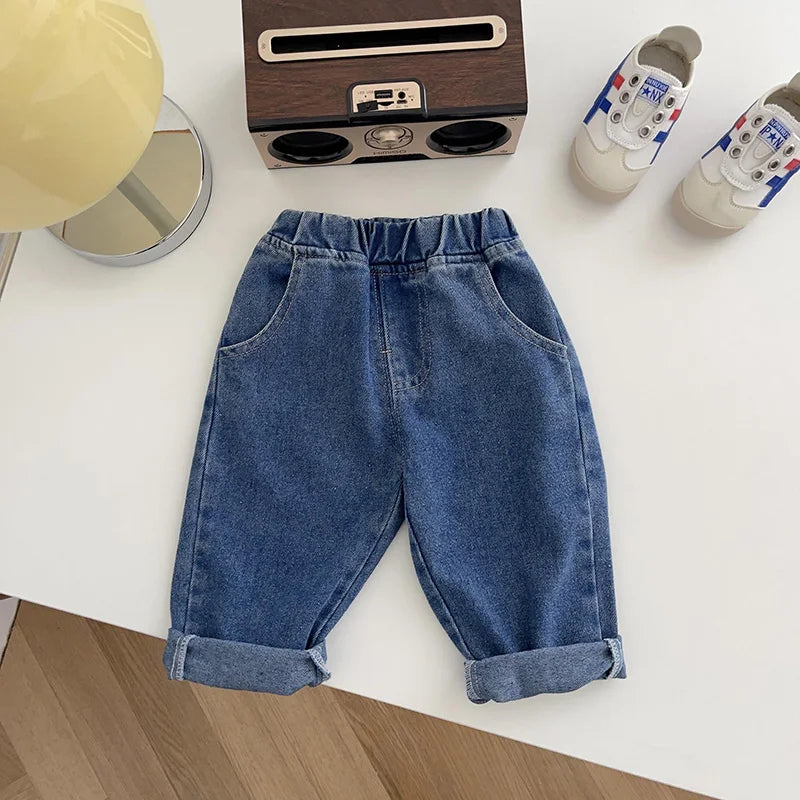 Spring Autumn New Baby Pants Casual Denim 9M-5T Kids  Straight Jeans Soft Toddler Girls Fashion Trousers 3 Colors