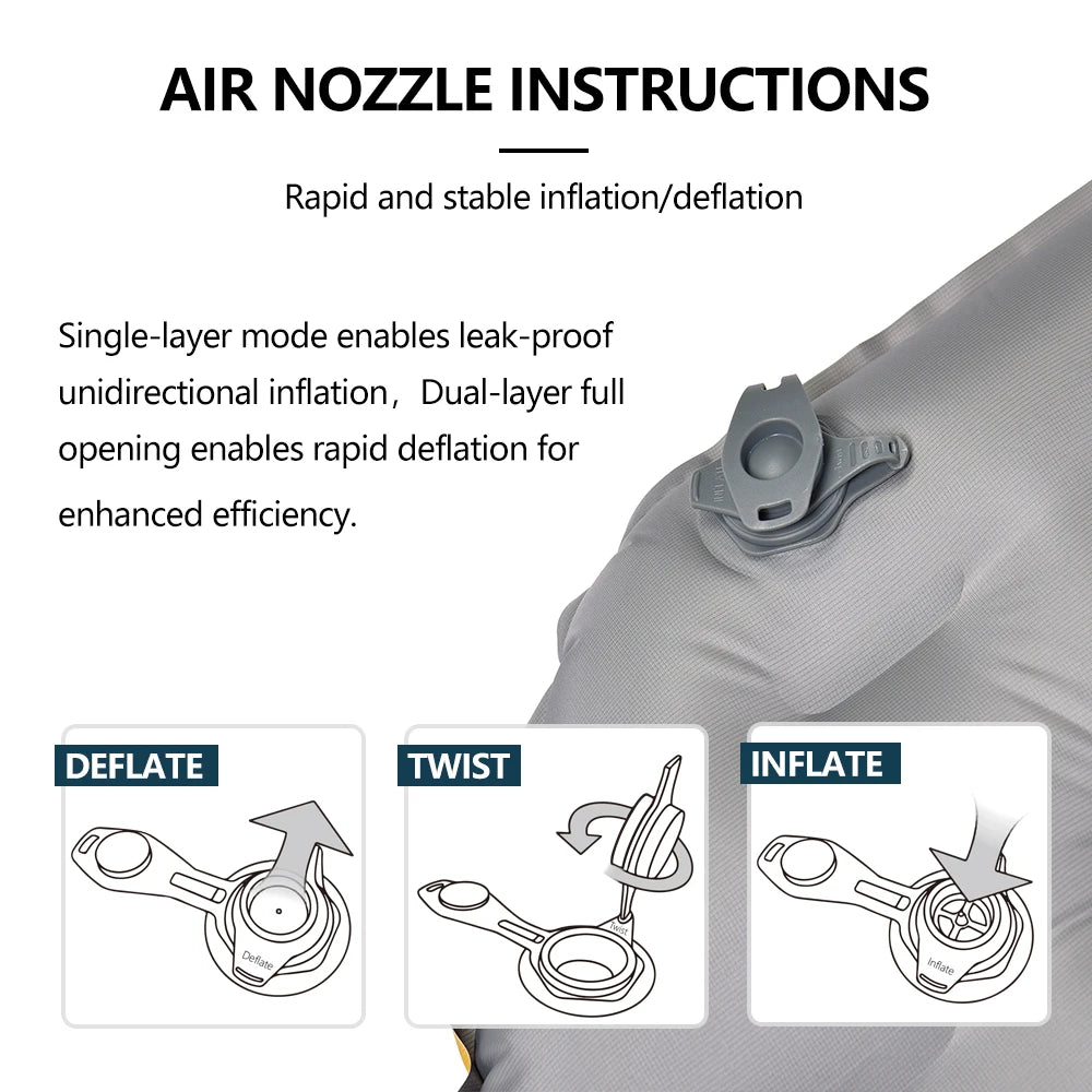 Camping Mat Air Mattress R8 20Dnylon Self-inflating Single Bed Mattress Tourist Tent Inflatable Sleeping Mats Supplies