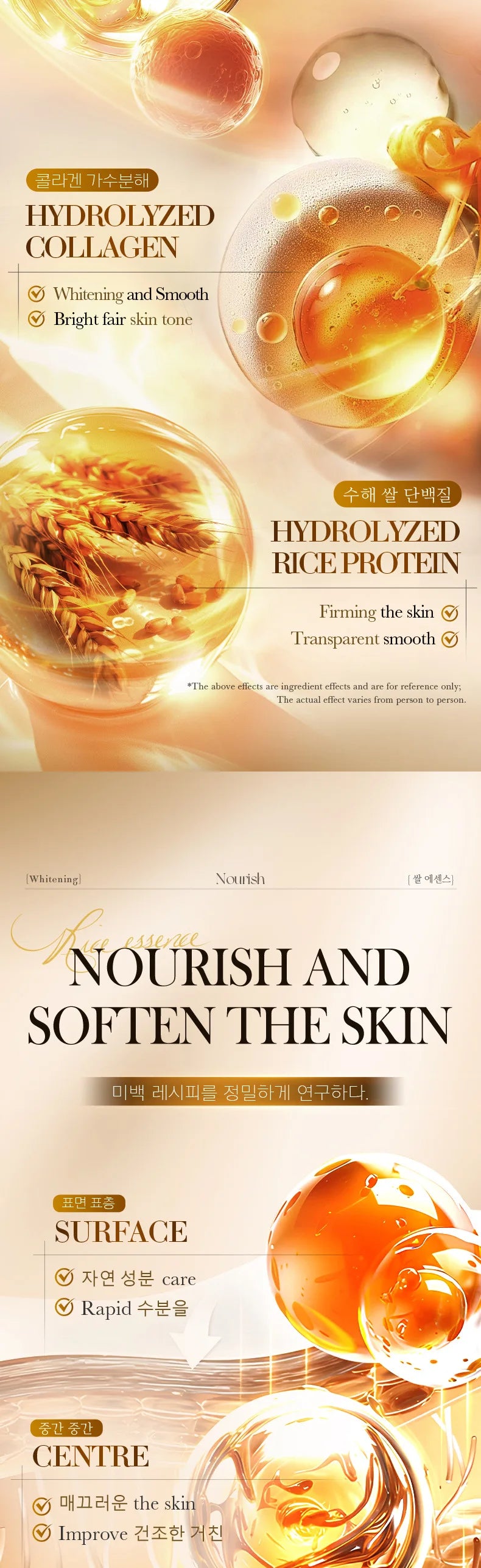 SADOER White Rice Whitening Facial Masks Moisturizing Anti Wrinkles Anti-Aging Hydrating Face Mask Korean Skin Care Cosmetics