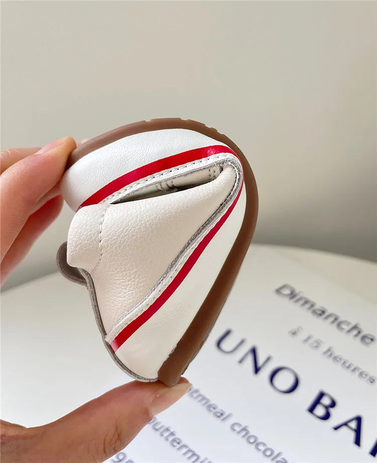 Spring/Autumn Baby Shoes Leather Toddler Boys Barefoot Shoe Soft Sole Girls Outdoor Tennis Fashion Little Kids Sneakers