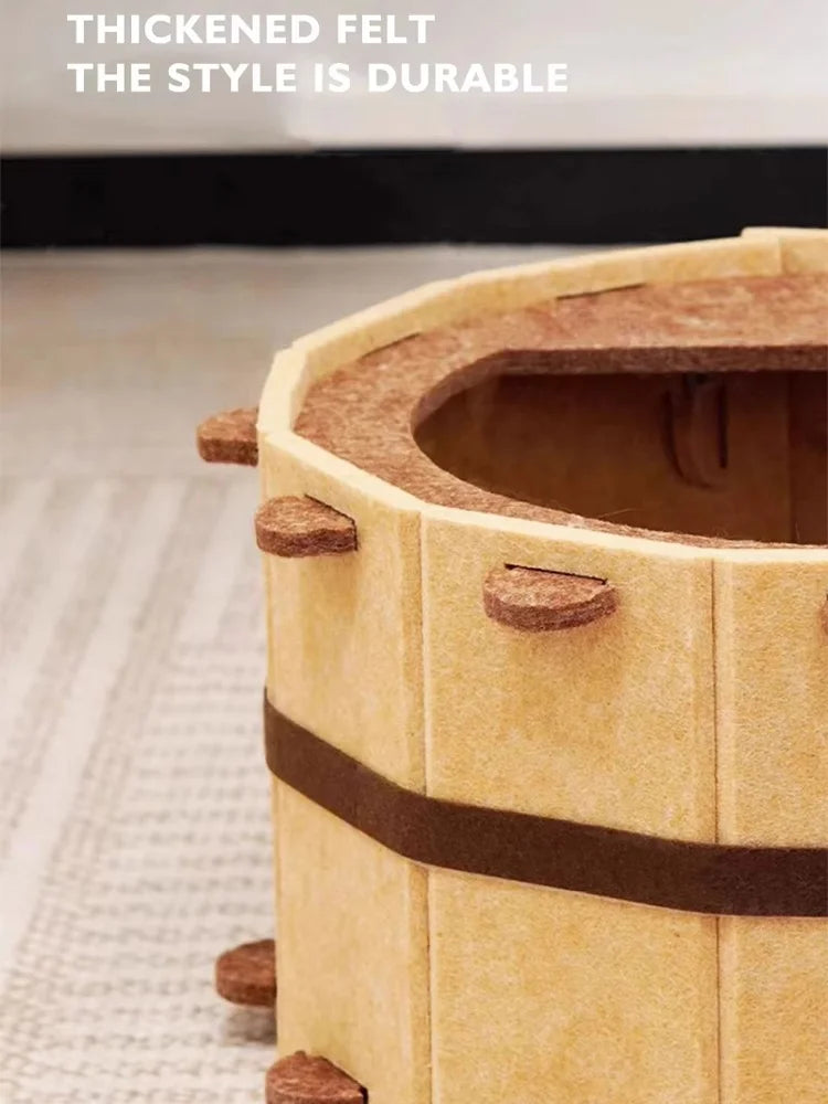 Soft felt pet nest by I YAN, a semi-enclosed cat bed for comfort, sleeping, and claw sharpening, suitable for all seasons.